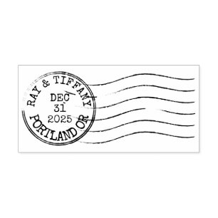 Borracha Carimbo Postal de Carta Vintage Personalizado