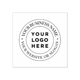 Borracha Carimbo redondo de logotipo elegante personalizado