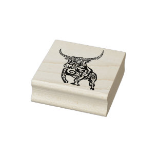 Borracha carimbo tribal de touros