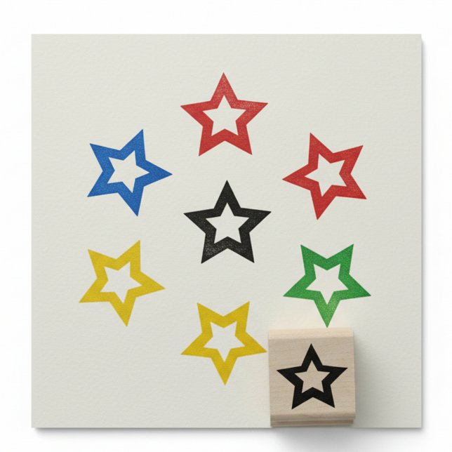 Borracha Cartão de Fidelidade Estrela Mini Carimbo (Mini star stamp. Great for use as loyalty card stamper.)