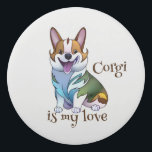 Borracha Corgi de laranja-branca para um humor positivo<br><div class="desc">Corgi de laranja bonito para um humor positivo. Bom. O artigo é adequado para uso diário e como presente para o feriado.</div>