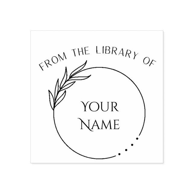 Borracha Da Biblioteca De - Carimbo Personalizado (Impressão)