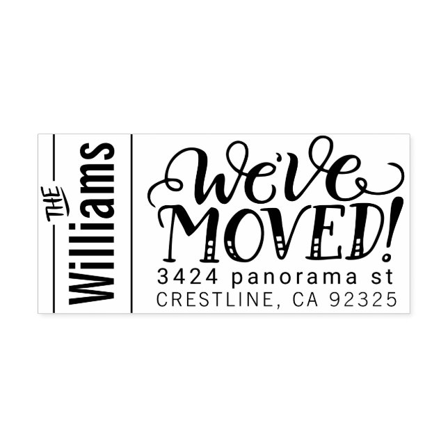 Borracha Devolva o carimbo de endereço que movemos, novo en (Impressão)