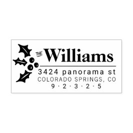 Borracha Devolver carimbo de endereço com verde de Natal