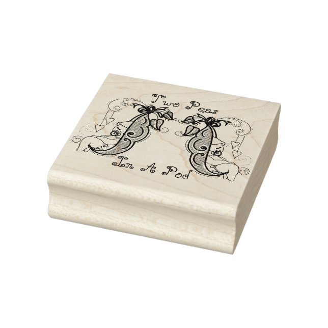 Borracha Duas Ervilhas Num Carimbo De Pod (Carimbo)