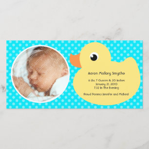 Borracha Ducky Frame Novos Cartões com fotos para