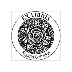 Borracha Ex Libris - Carimbo de Autopinagem de Desenho de R