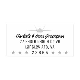 Borracha F-22 Carimbo de Endereço de Devolução de Raptor co