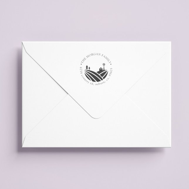 Borracha Farmhouse ⎥ Endereço de Devolução Carimbo (Criador carregado)