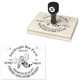 Borracha Fazenda De Abelhas De Mel Com Baldes De Carimbo De