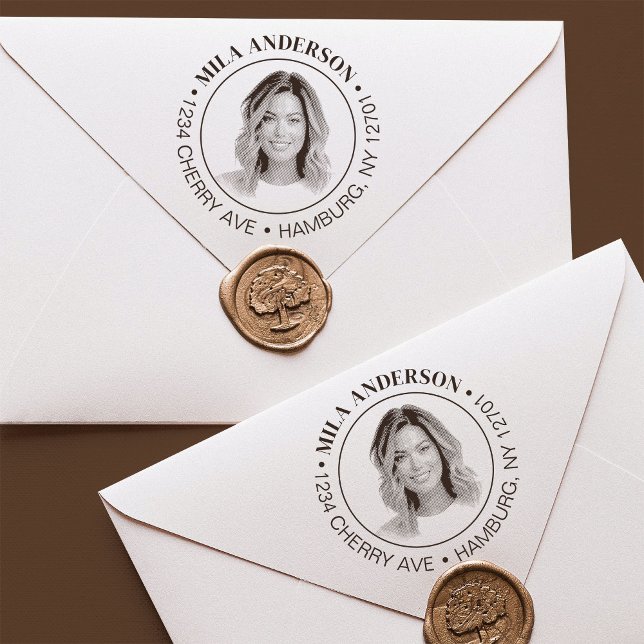 Borracha Foto personalizada, nome e carimbo de madeira de d (Criador carregado)