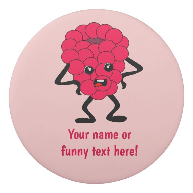 Borracha Framboesa Engraçado - fruta com raiva com seu text (Frente)