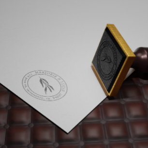 Borracha Gentil Botânico   Carimbo de Endereço de Devolu