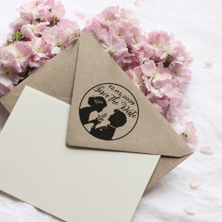 Borracha Guardar Carimbo de Casamento de Data com Novo Casa