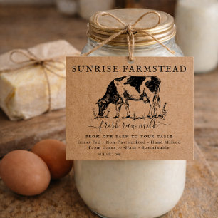 Borracha Leite Cru de Fazenda Vaca   Carimbo Personalizado 