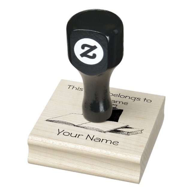 Borracha Livros Design de Ex-libris Carimbo de Madeira (Carimbo)