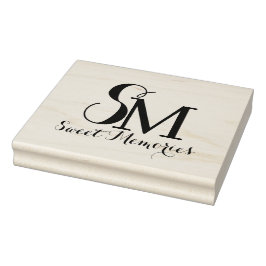 Borracha Monograma de Nome Personalizado | Carimbo de borra