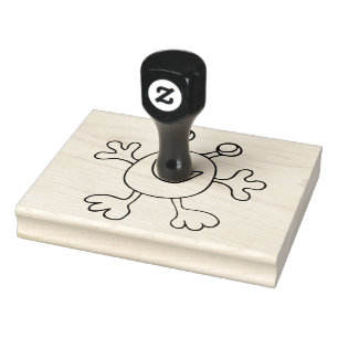 Borracha Monstro Whimsical, Carimbo de 4" x 5"
