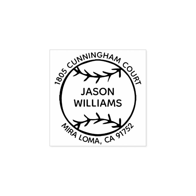 Borracha Nome Personalizado Carimbo de Endereço de Retorno  (Impressão)