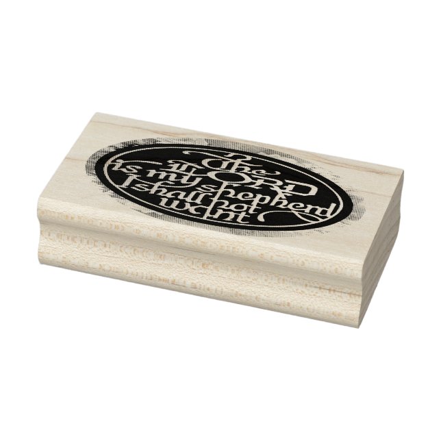 Borracha O LORD é meu Pastor.... Carimbo de Arte da Madeira (Carimbo)