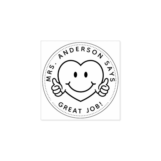 Borracha Professor Personalizado Dotado Carimbo De Volta À  (Impressão)