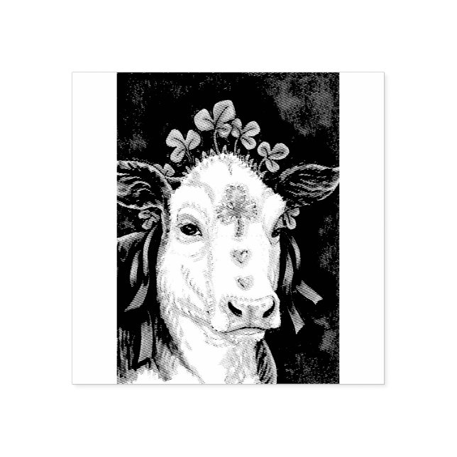 BORRACHA RUAS. VACA IRLANDESA DO DIA DE PATRICK, CARIMBO DE (Impressão)