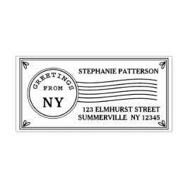 Borracha Saudações do Carimbo Postal do Endereço de Devoluç