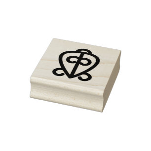 Borracha Símbolo de Adinkra (Power of Love) Carimbo de Borr