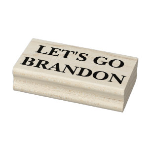 Borracha VAMOS GO BRANDON carimbo de 1,5" x 3" e painel de