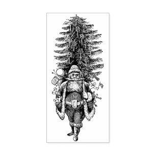 Borracha Vintage Santa Clause carimbo de Natal