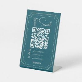 Bortique de código QR azul Petrol digitaliza-me em
