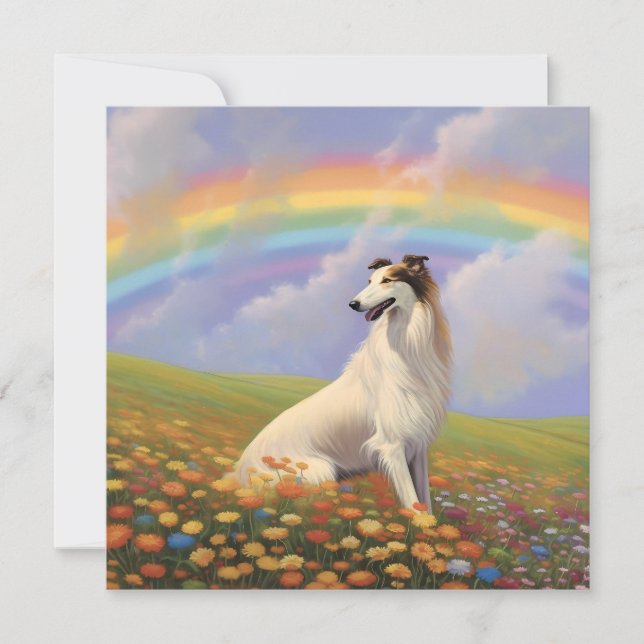 Borzoi Rainbow Bridge Custom Name Memorial (Frente)