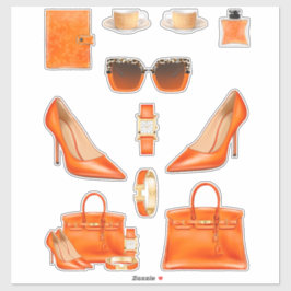 Boss Lady Sticker decalca adesivos laranja Decalad