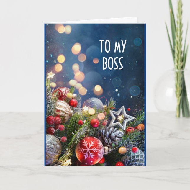 **BOSS** NO CARTÃO DE FERIADO DE NATAL (Frente)