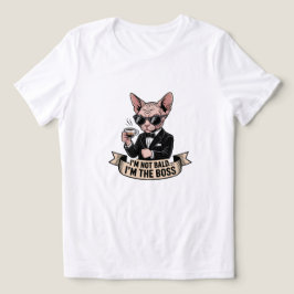 Boss Sphynx Cat Coffee Illustration