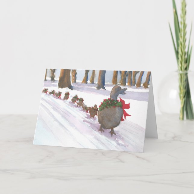 Boston Common Ducks Vestiu Cartão de Férias (Frente)