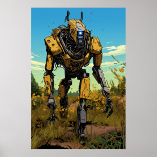 Boston Dynamics Robot em Hot Prairie Poster