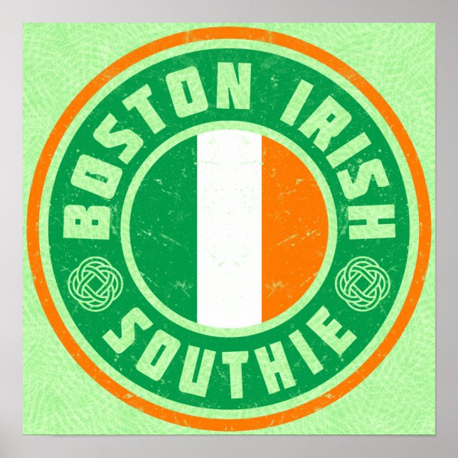 Boston Irish American Southie Impressão (Frente)