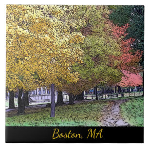 Boston, MÃE Fall Foliage Comic Art 0533
