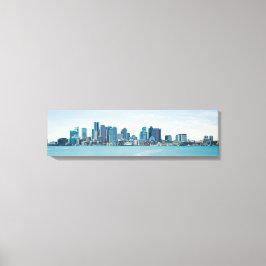 Boston Panorâmica Skyline Harbor View Canvas Print