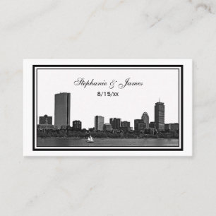 Boston Skyline Encheu Cartões De Escorregos