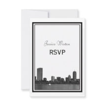 Boston Skyline Etch Frame RSVP
