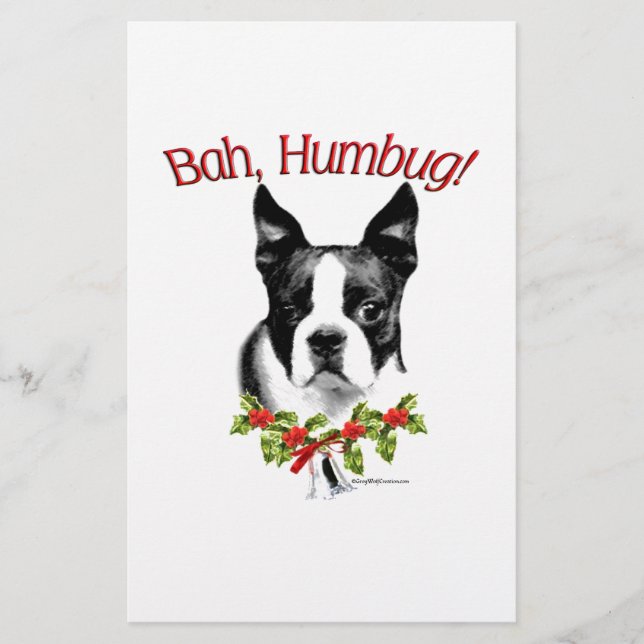 Boston Terrier Bah Humbug (Frente)