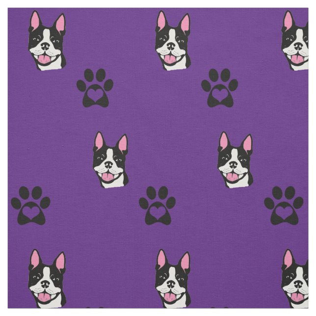 Boston Terrier com tecido de algodão das patas (Modelo)