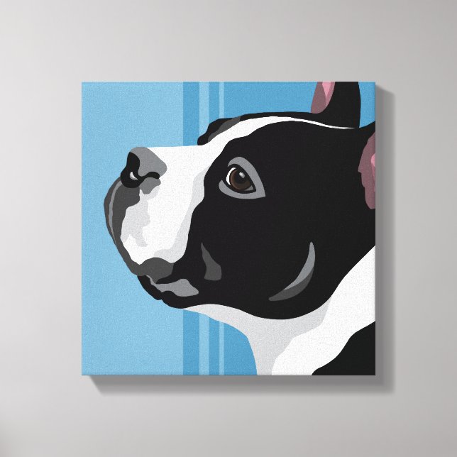 Boston Terrier Dog Canvas Prints (Frente)