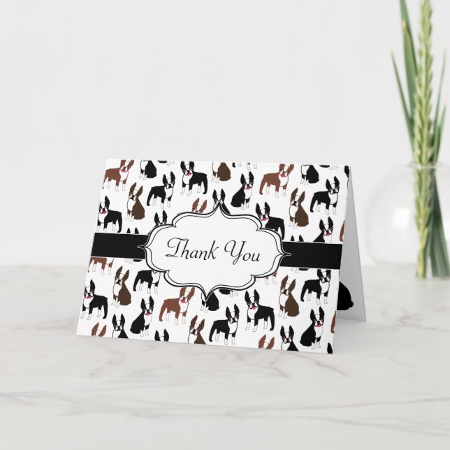 Boston Terrier Obrigado Notas (Frente)