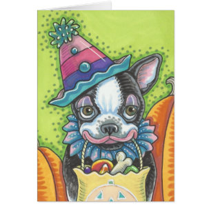 BOSTON TERRIER PUP, Vazio DE CARTÃO DE CACHORRO DE