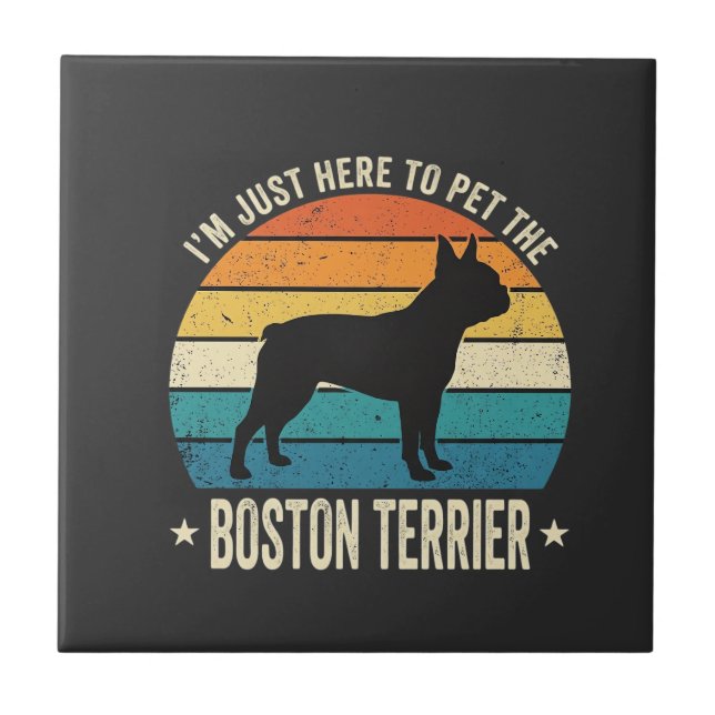 Boston Terrier Retro Amante de Cães Gráfico_1 (Frente)