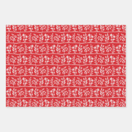 Botanic Rhapsody L white silhouette red green xmas