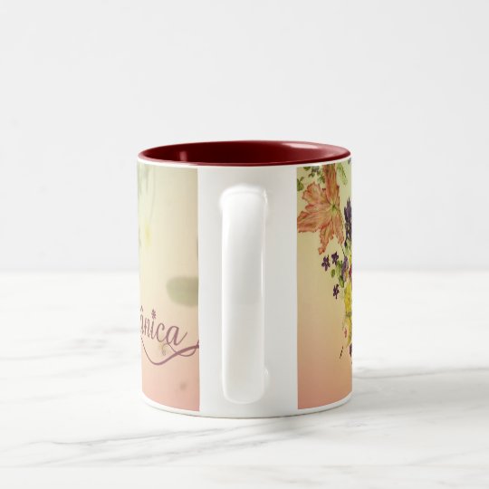 Botânica Caneca De Café Em Dois Tons